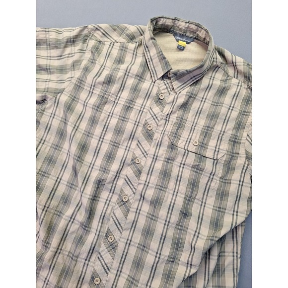 Eddie Bauer Other - Eddie Bauer Travex Men's Short Sleeve Plaid XLT TXL  Hiking‎ Outdoor Camping